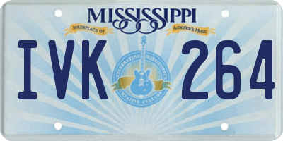 MS license plate IVK264