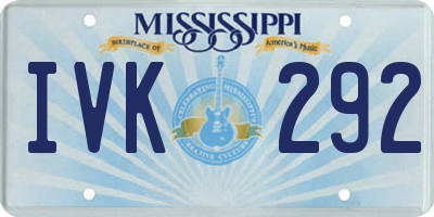 MS license plate IVK292