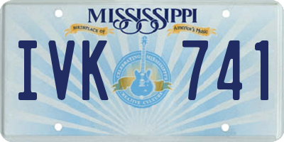 MS license plate IVK741