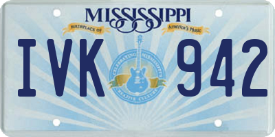 MS license plate IVK942