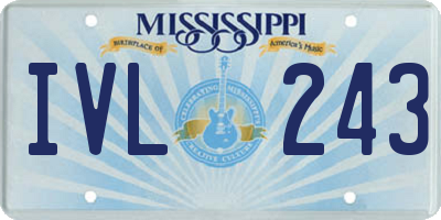 MS license plate IVL243