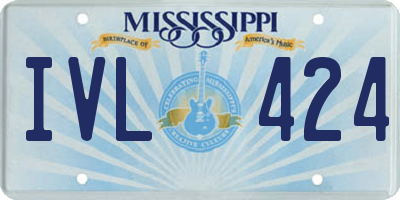 MS license plate IVL424