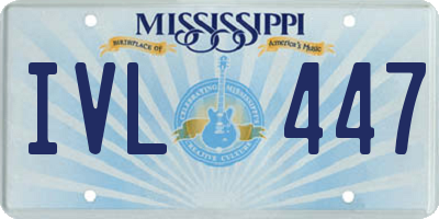 MS license plate IVL447