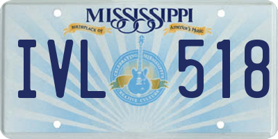 MS license plate IVL518