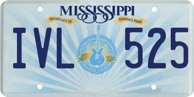 MS license plate IVL525