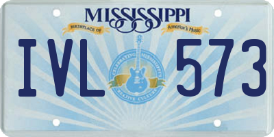 MS license plate IVL573