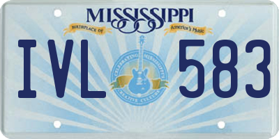 MS license plate IVL583