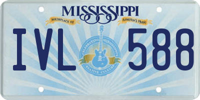 MS license plate IVL588