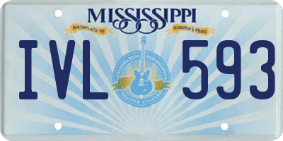 MS license plate IVL593