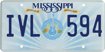 MS license plate IVL594