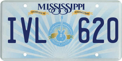 MS license plate IVL620