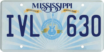 MS license plate IVL630