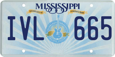 MS license plate IVL665