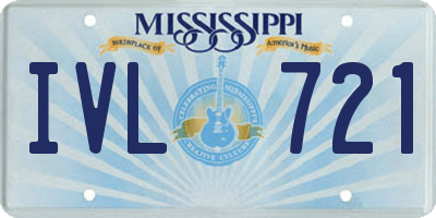 MS license plate IVL721