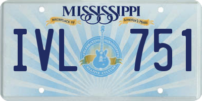 MS license plate IVL751