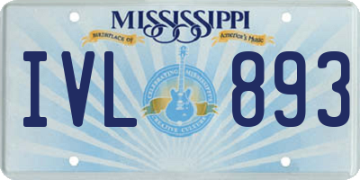 MS license plate IVL893