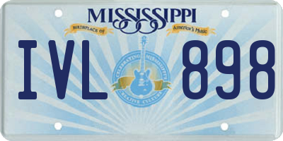 MS license plate IVL898