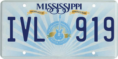 MS license plate IVL919