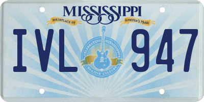 MS license plate IVL947