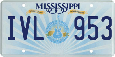 MS license plate IVL953