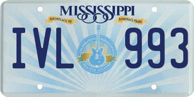 MS license plate IVL993