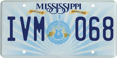 MS license plate IVM068