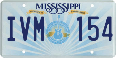 MS license plate IVM154