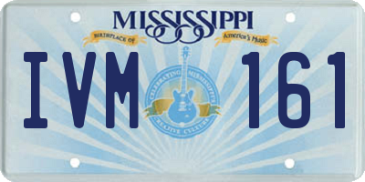 MS license plate IVM161