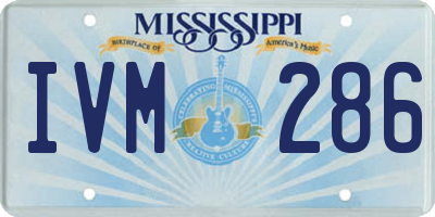 MS license plate IVM286