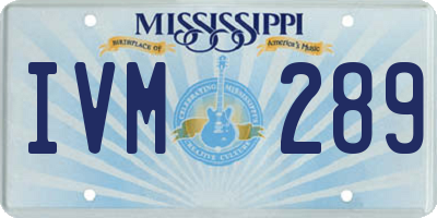 MS license plate IVM289