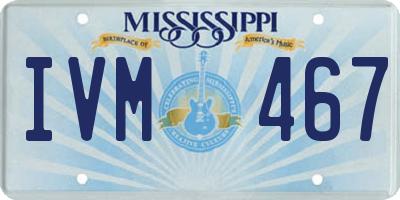 MS license plate IVM467