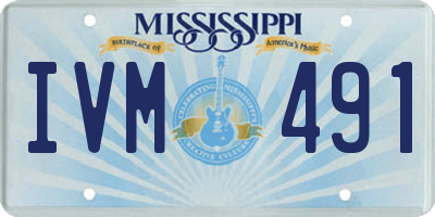 MS license plate IVM491