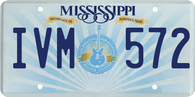 MS license plate IVM572