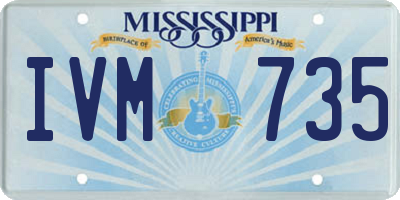 MS license plate IVM735