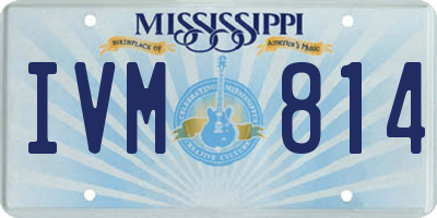 MS license plate IVM814