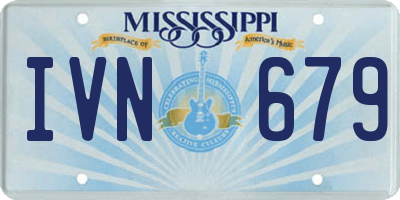 MS license plate IVN679
