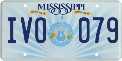 MS license plate IVO079
