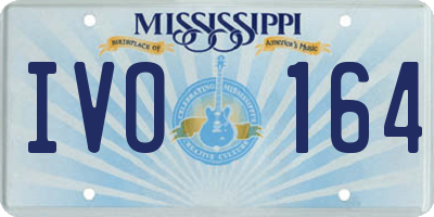 MS license plate IVO164
