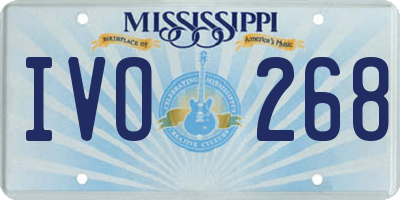 MS license plate IVO268
