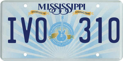 MS license plate IVO310