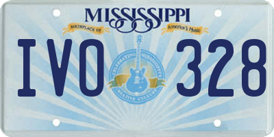 MS license plate IVO328