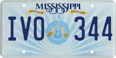 MS license plate IVO344