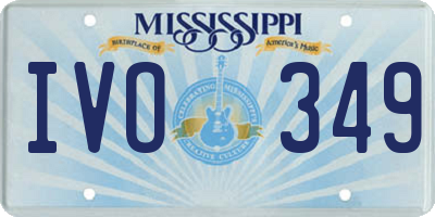 MS license plate IVO349