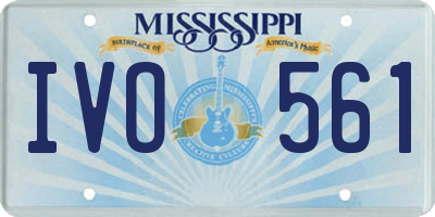 MS license plate IVO561