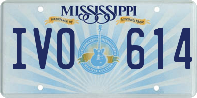 MS license plate IVO614