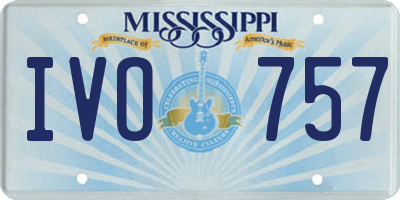 MS license plate IVO757