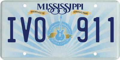 MS license plate IVO911