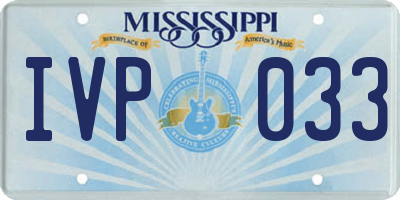 MS license plate IVP033