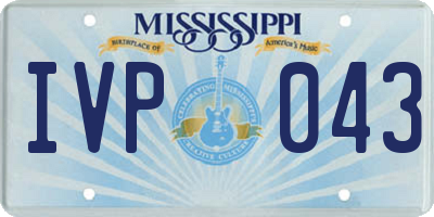 MS license plate IVP043