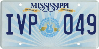MS license plate IVP049